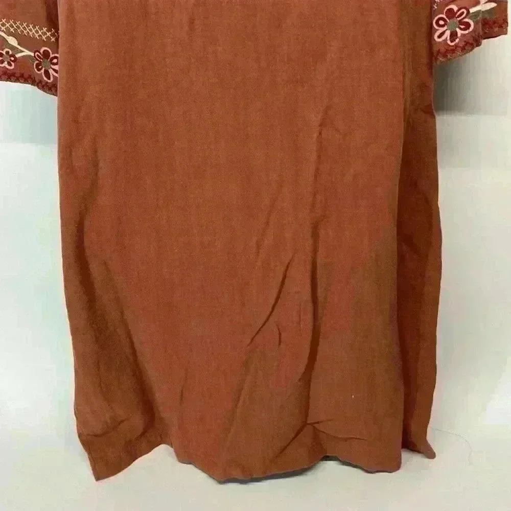 Hidden alley size medium brown embroidered dress - Picture 7 of 8